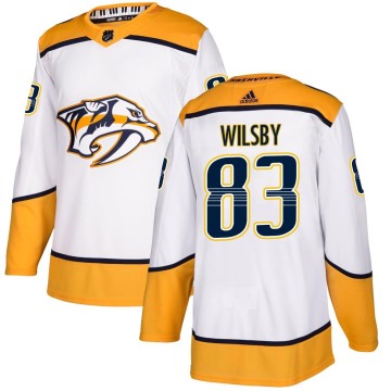 Authentic Adidas Men's Adam Wilsby Nashville Predators Away Jersey - White