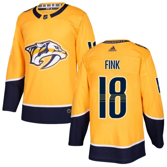 Authentic Adidas Men's Aiden Fink Nashville Predators Home Jersey - Gold