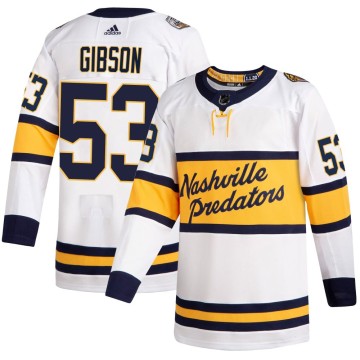 Authentic Adidas Men's Andrew Gibson Nashville Predators 2020 Winter Classic Player Jersey - White