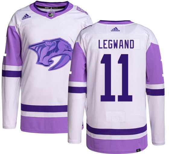 Authentic Adidas Men's David Legwand Nashville Predators Hockey Fights Cancer Jersey -