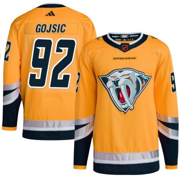 Authentic Adidas Men's Hiroki Gojsic Nashville Predators Reverse Retro 2.0 Jersey - Yellow