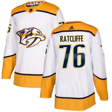 Authentic Adidas Men's Isaac Ratcliffe Nashville Predators Away Jersey - White