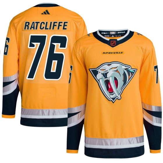 Authentic Adidas Men's Isaac Ratcliffe Nashville Predators Reverse Retro 2.0 Jersey - Yellow