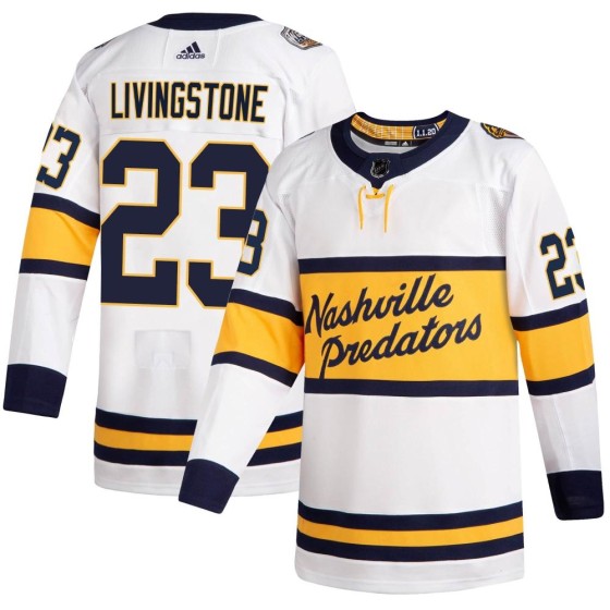 Authentic Adidas Men's Jake Livingstone Nashville Predators 2020 Winter Classic Player Jersey - White
