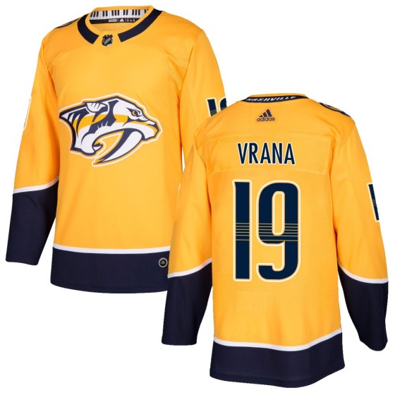 Authentic Adidas Men's Jakub Vrana Nashville Predators Home Jersey - Gold
