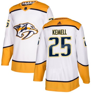 Authentic Adidas Men's Joakim Kemell Nashville Predators Away Jersey - White