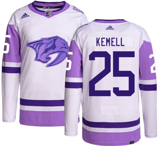 Authentic Adidas Men's Joakim Kemell Nashville Predators Hockey Fights Cancer Jersey -
