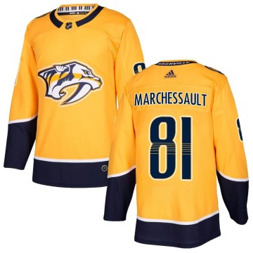 Authentic Adidas Men's Jonathan Marchessault Nashville Predators Home Jersey - Gold