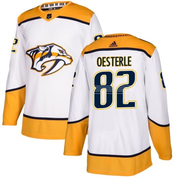 Authentic Adidas Men's Jordan Oesterle Nashville Predators Away Jersey - White