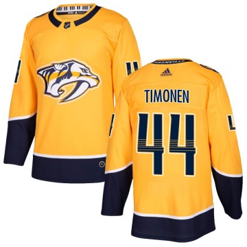 Authentic Adidas Men's Kimmo Timonen Nashville Predators Home Jersey - Gold