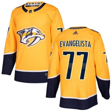 Authentic Adidas Men's Luke Evangelista Nashville Predators Home Jersey - Gold
