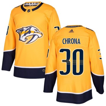 Authentic Adidas Men's Magnus Chrona Nashville Predators Home Jersey - Gold