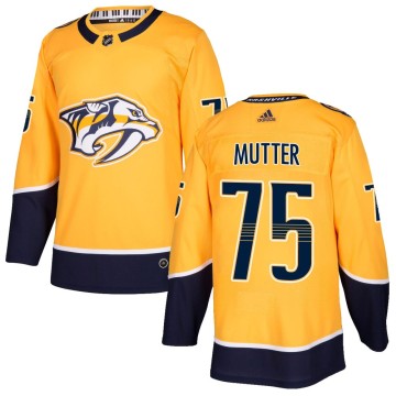 Authentic Adidas Men's Navrin Mutter Nashville Predators Home Jersey - Gold