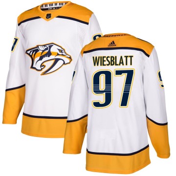 Authentic Adidas Men's Oasiz Wiesblatt Nashville Predators Away Jersey - White