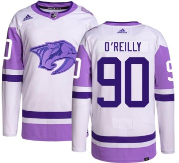 Authentic Adidas Men's Ryan O'Reilly Nashville Predators Hockey Fights Cancer Jersey -