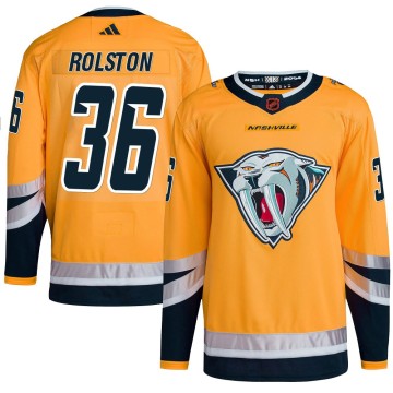 Authentic Adidas Men's Ryder Rolston Nashville Predators Reverse Retro 2.0 Jersey - Yellow