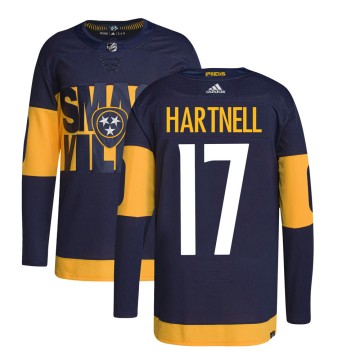 Authentic Adidas Men's Scott Hartnell Nashville Predators 2022 Stadium Series Primegreen Jersey - Navy