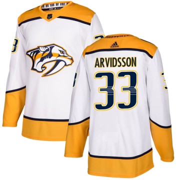 Authentic Adidas Men's Viktor Arvidsson Nashville Predators Away Jersey - White