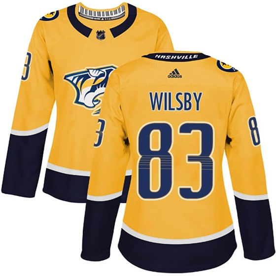 Authentic Adidas Women's Adam Wilsby Nashville Predators Home Jersey - Gold