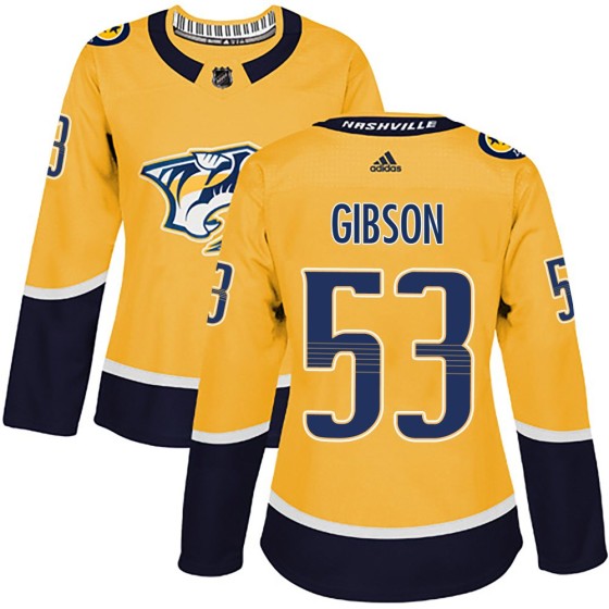 Authentic Adidas Women's Andrew Gibson Nashville Predators Home Jersey - Gold