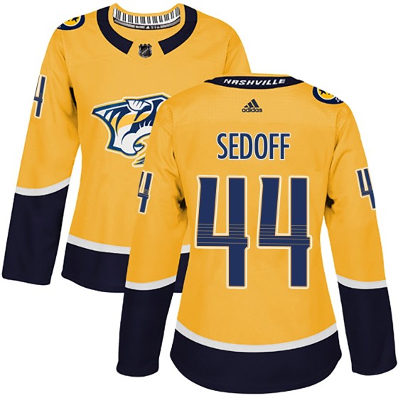 Authentic Adidas Women's Christoffer Sedoff Nashville Predators Home Jersey - Gold