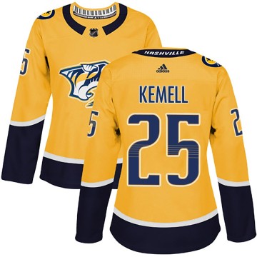 Authentic Adidas Women's Joakim Kemell Nashville Predators Home Jersey - Gold
