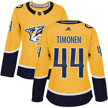 Authentic Adidas Women's Kimmo Timonen Nashville Predators Home Jersey - Gold