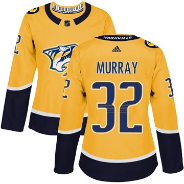 Authentic Adidas Women's Matt Murray Nashville Predators Home Jersey - Gold