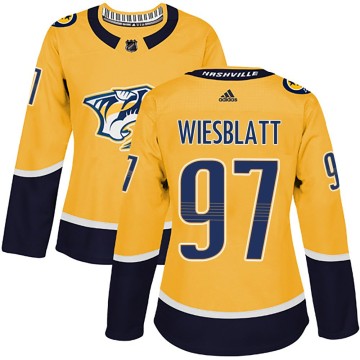 Authentic Adidas Women's Oasiz Wiesblatt Nashville Predators Home Jersey - Gold