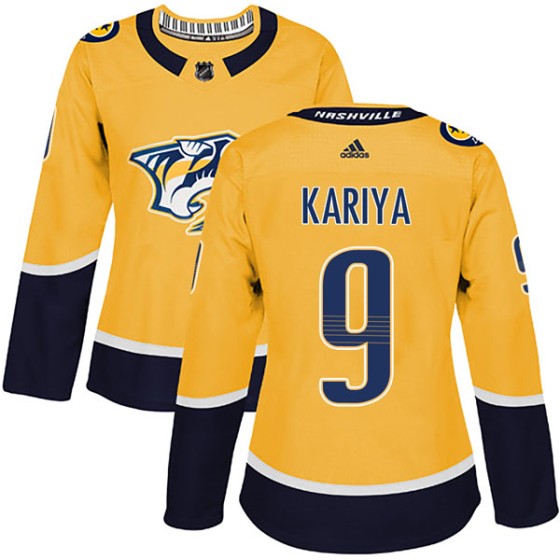 Authentic Adidas Women's Paul Kariya Nashville Predators Home Jersey - Gold