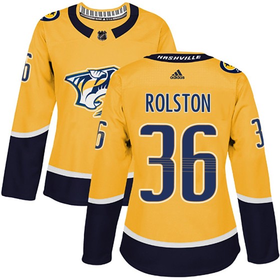 Authentic Adidas Women's Ryder Rolston Nashville Predators Home Jersey - Gold