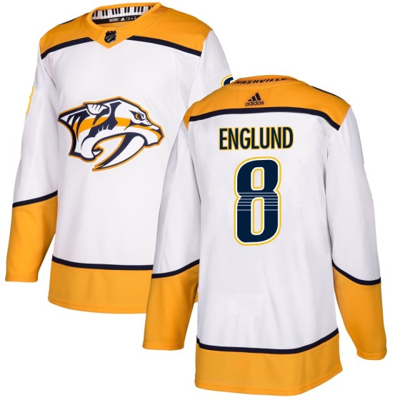 Authentic Adidas Youth Andreas Englund Nashville Predators Away Jersey - White