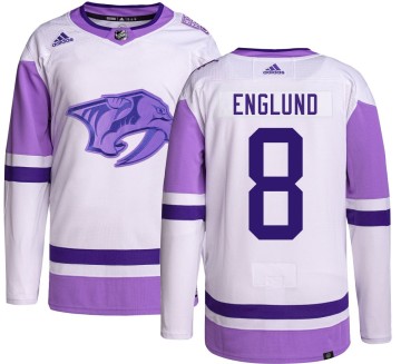 Authentic Adidas Youth Andreas Englund Nashville Predators Hockey Fights Cancer Jersey -