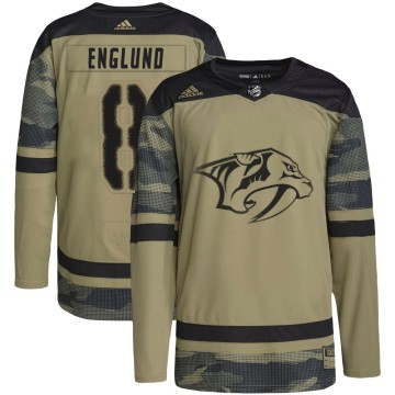 Authentic Adidas Youth Andreas Englund Nashville Predators Military Appreciation Practice Jersey - Camo