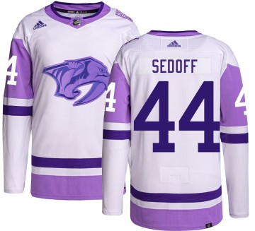 Authentic Adidas Youth Christoffer Sedoff Nashville Predators Hockey Fights Cancer Jersey -