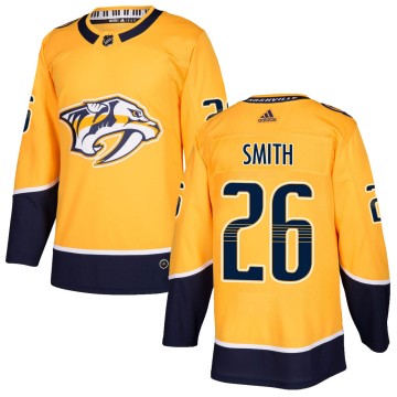 Authentic Adidas Youth Cole Smith Nashville Predators ized Home Jersey - Gold