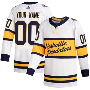 Authentic Adidas Youth Custom Nashville Predators Custom 2020 Winter Classic Player Jersey - White