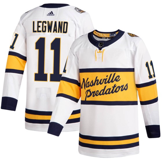 Authentic Adidas Youth David Legwand Nashville Predators 2020 Winter Classic Jersey - White