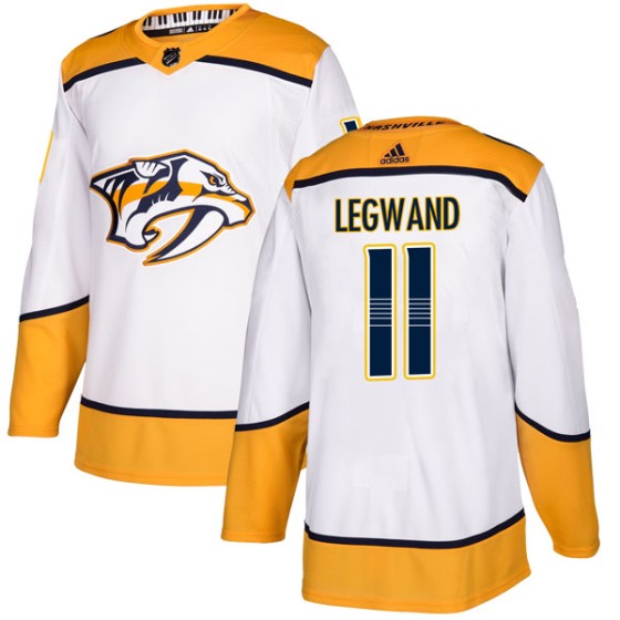 Authentic Adidas Youth David Legwand Nashville Predators Away Jersey - White