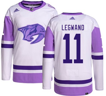 Authentic Adidas Youth David Legwand Nashville Predators Hockey Fights Cancer Jersey -