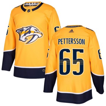 Authentic Adidas Youth Emil Pettersson Nashville Predators Home Jersey - Gold