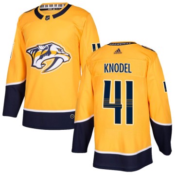 Authentic Adidas Youth Eric Knodel Nashville Predators Home Jersey - Gold