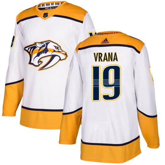 Authentic Adidas Youth Jakub Vrana Nashville Predators Away Jersey - White