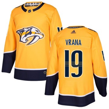 Authentic Adidas Youth Jakub Vrana Nashville Predators Home Jersey - Gold
