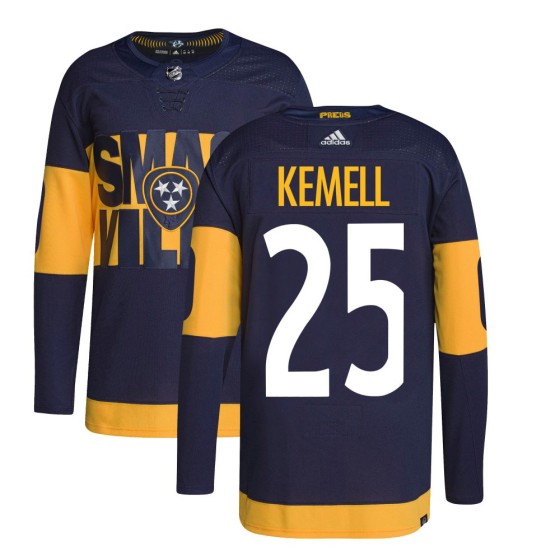 Authentic Adidas Youth Joakim Kemell Nashville Predators 2022 Stadium Series Primegreen Jersey - Navy