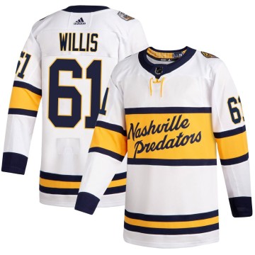 Authentic Adidas Youth Joey Willis Nashville Predators 2020 Winter Classic Player Jersey - White