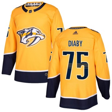 Authentic Adidas Youth Jonathan-Ismael Diaby Nashville Predators Home Jersey - Gold