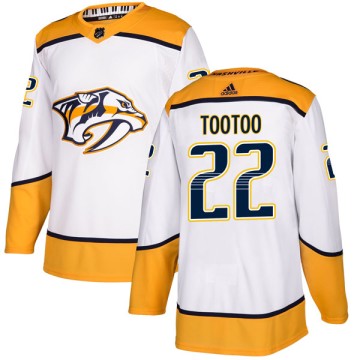 Authentic Adidas Youth Jordin Tootoo Nashville Predators Away Jersey - White