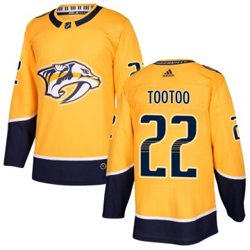 Authentic Adidas Youth Jordin Tootoo Nashville Predators Home Jersey - Gold