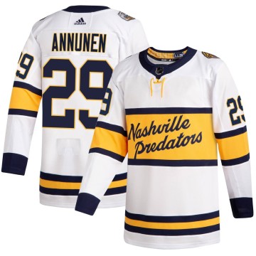 Authentic Adidas Youth Justus Annunen Nashville Predators 2020 Winter Classic Player Jersey - White